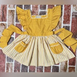 Be Girl Clothing yellow pinafore dress 3t girls boutique